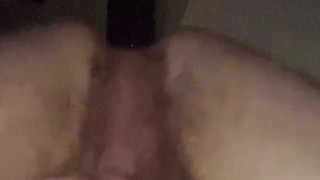 Doggy on black dildo