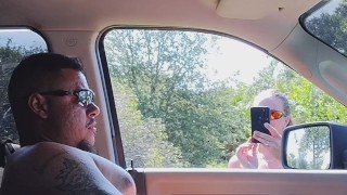 I got caught by cute girl while I was jerking off in my truck in public at the park