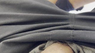 Lad starts to beat his meat after checking into hotel