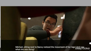 The Spell Book pt. 7.- public footjob under the table at restaurant.