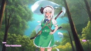 The Ghost Princess and Unexpected Master Yukari esta aburrida en casa y quiere tener sexo final
