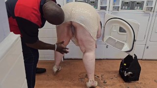 The service technician arrived to repair the laundry machines - (bbw Ssbbw, Fat Ass, Big Butt, Thick