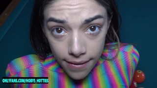Tiny Harmony Wonder Pussy Pounded Throat Fucked & Huge Facial