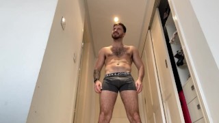Tiny underwear slave - giant bulge play