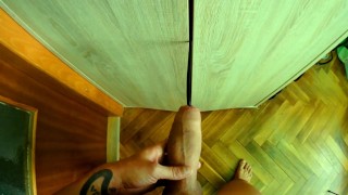 Extreme sounding twink, cumshot on the floor