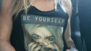 Aniick rubs her huge pink clit