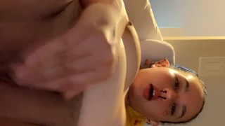 Sexy elf slut plays with her big fat tight pussy