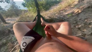 Solo male stroking