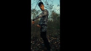 Sounding outdoor huge cock