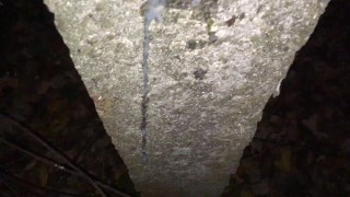 Close up look at big cock load after shaking cum without hands