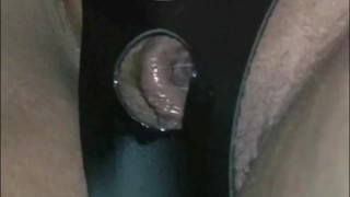 Incredibly wet while pegging my husband, my cuckold have a very tight ass