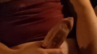 Big cock reveal, 2 hands, uncut, like for cumshot