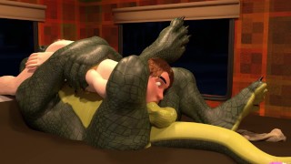 Helpful Host - Gator Dad shows human his RV