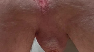 Gape with Birthing my xxl tunnel plug