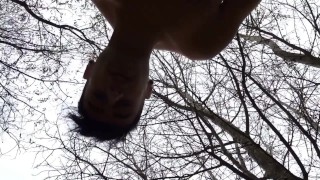 Twink cum fart after public bareback POV