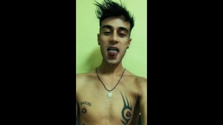 Middle eastern tongue spit