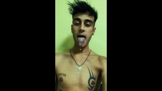 Middle eastern tongue spit