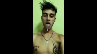 Middle eastern tongue spit