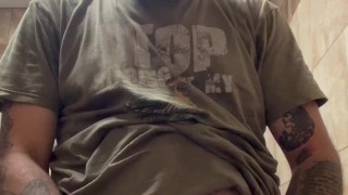 Jacking Off In Home Depot Bathroom: Daddy Needed To Unload And Came All Over The Stall