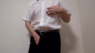 スーツリーマンがオナホでオナニー！そのままオナホの中に種付けしちゃう！【サンプル動画】