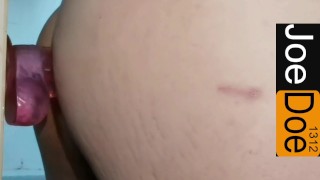 Doggy style anal orgasm after work