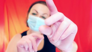 ASMR with nitrile gloves and snaps