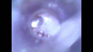 View inside cock while jerking and cumshot ( camera inside dick )