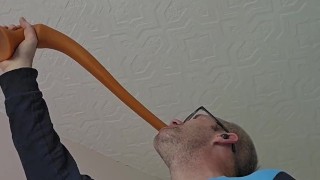 Deepthroating choking amd gagging on 20 inches