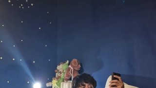 Boy punk cum and eat de cum