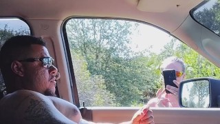 Caught masturbating in public and girl watches and films and it makes her pussy wet