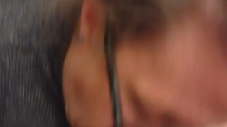 Secretary sucking dick and bends over doggy style and take hard cock for raise