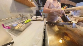 Morning Breakfast Date with My Cute Asian Girlfriend