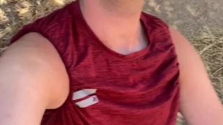 Nipple Play In A Hidden Trail