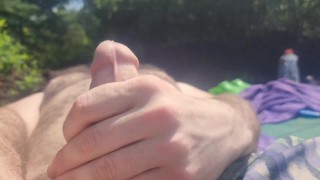 my boyfriend filming me jacking off while in public, too hot for clothing, fuck that lets get naked