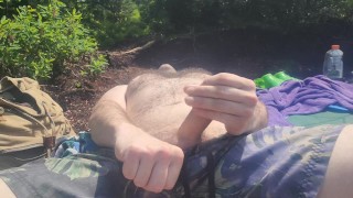 my boyfriend filming me jacking off while in public, too hot for clothing, fuck that lets get naked