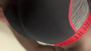 Fun before and during a late shower 😩