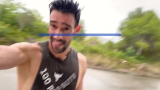 Walking naked under the rain. Hottest and riskiest video ever