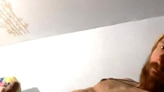 Eating my cum straight from my dick when vibrator is giving me orgasm