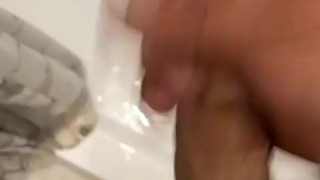 Strokingcockbeforeshower