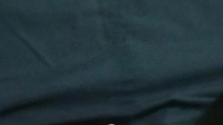 POV masterbation spam out on black suite