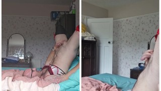 Self piss drinking with 12 inch urethral sound into my bladder