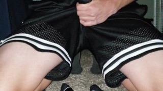 Cumming through my mesh shorts