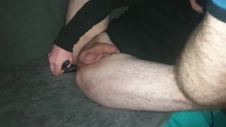 Jerking myself off with a cumshot and dildo in my ass