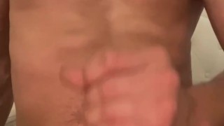 the guy masturbates so sweetly that he loses control over himself