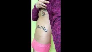 alien inside my belly?! Belly bloat fetish - pregnant with alien