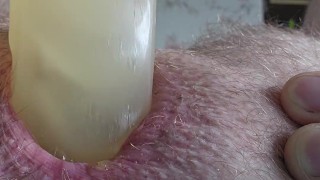 Close up gape and dildo penetration