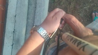 Meu amigo emprestou a bomba peniana caseira.