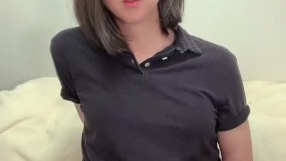 Crossdresser toy play オナホ