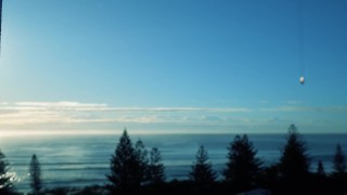 Rugged jock gets bent over and dominated by a big jock on a sunny balcony