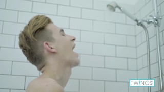 Big Dick Twink William Milks His Hard Cock After Showering!